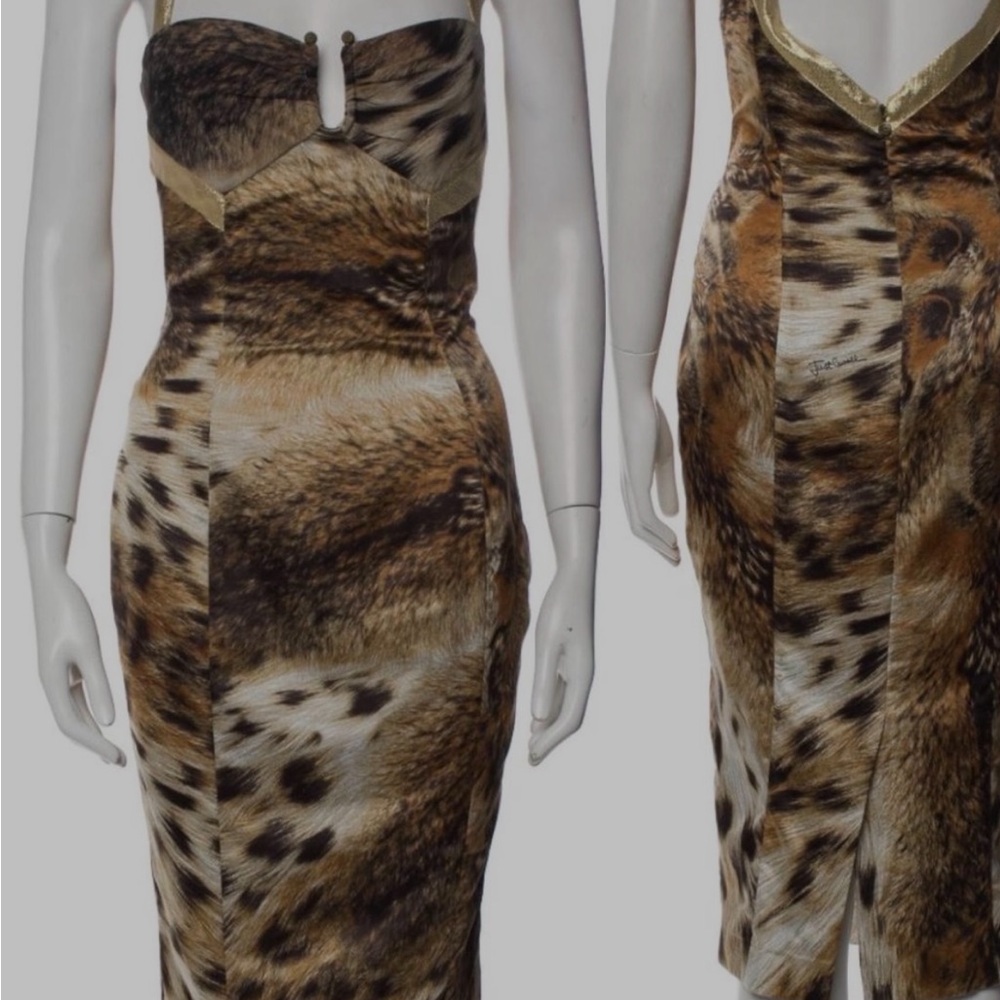 Cavalli Leopard Print halter Dress